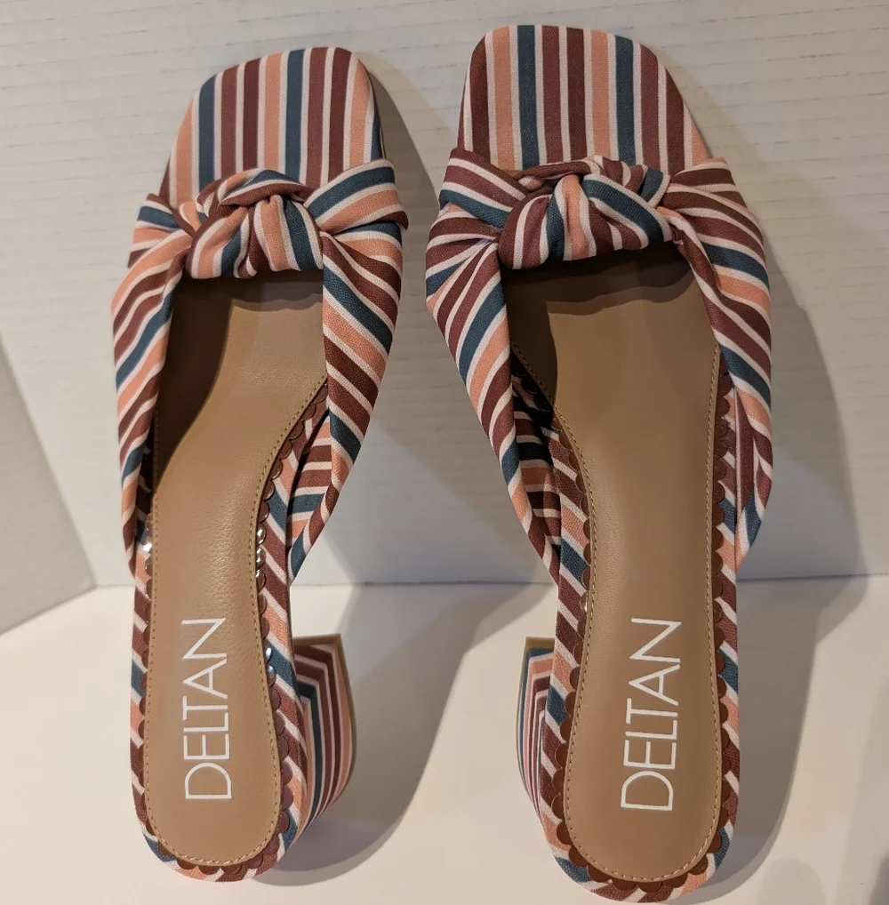 Deltan "Georgie" Striped Sandal Sz. 8.5 - Picture 5 of 11